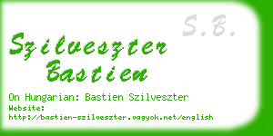 szilveszter bastien business card